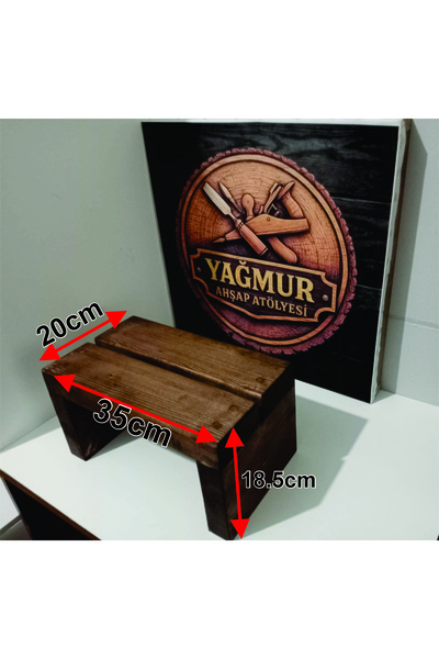 YAĞMUR AHŞAP ATÖLYESİ Ahşap Tabure Yükseltici Basamak