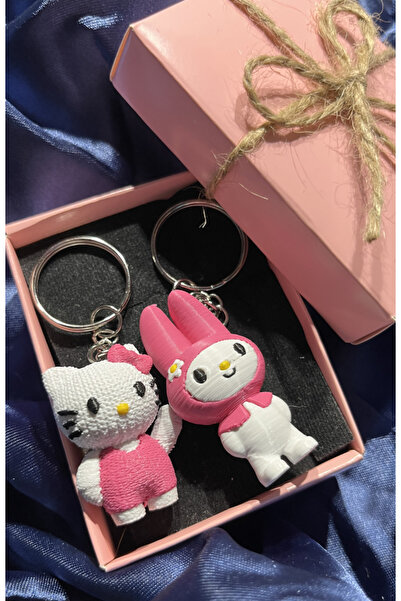 Barila Luxe 2'Li Anahtarlık Charm Hello Kitty Ve My Melody Yakın Arkadaş Kard...