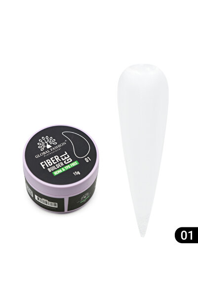 global fashion Nail shaping gel 15 gr, Fiber Builder Gel 01