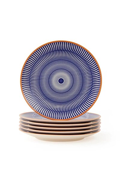 Güral Porselen طقم تقديم بلو لاين 6 قطع 25 سم