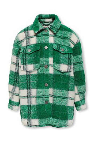 ONLY Kognewandrea Long Shacket Cp Otw Girls' Green Jacket - 15306402