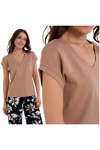 MORAJ Bluză de damă, bumbac lejeră din bumbac, confortabilă, albă