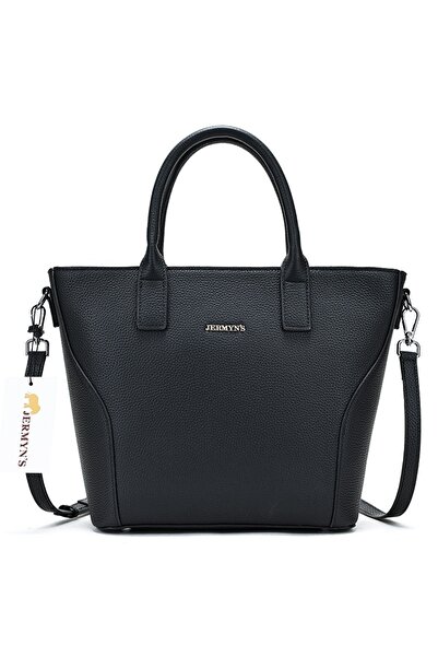 JERMYN'S Women's bag, genuine leather, Malaga, black