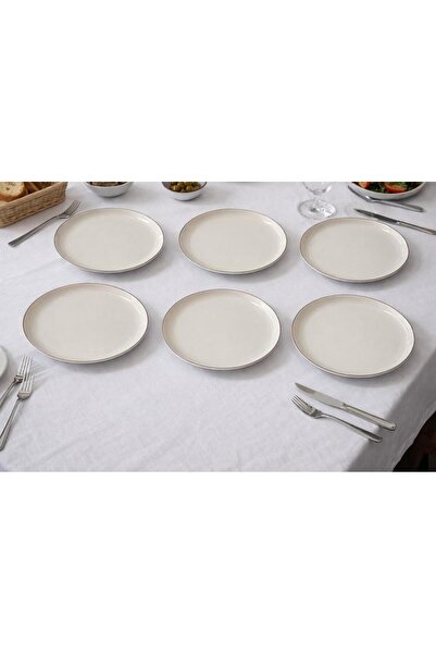 Güral Porselen طقم كيك بيلباو 6 قطع بلاتينيوم