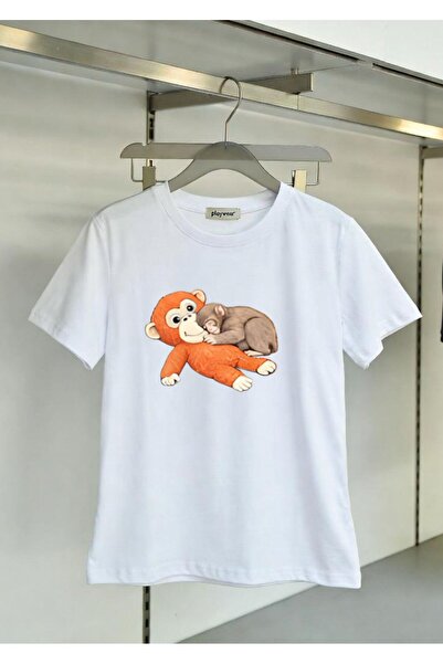 playwear Ατζέντα Χαριτωμένο μπλουζάκι με στάμπα Mother Love Monkey V1, κανονι...