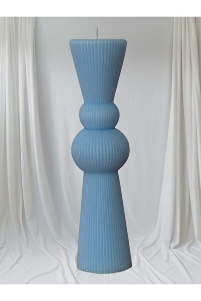 kasa Lumanarilor Lumanare Clepsidra H-27 cm D - 6cm , Bleu