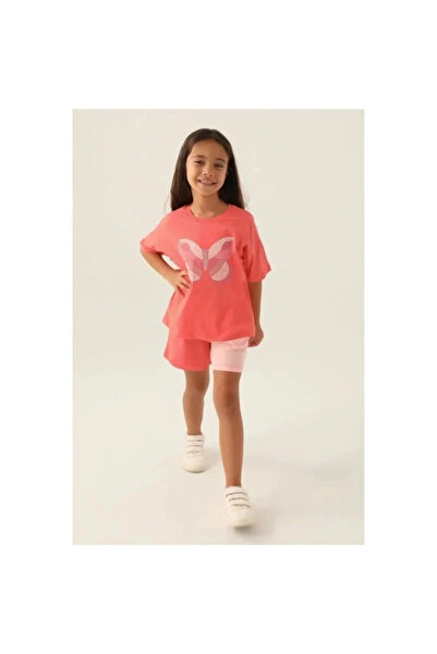 Rolypoly Set pantaloni scurți cu flori de rodie pentru fete