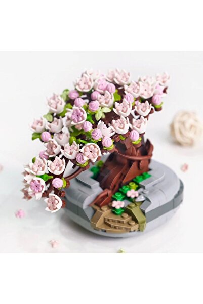 Russet LZ1661 LOZ سلسلة الزهور الأبدية - مجموعة بناء شجرة الكرز الوردية ساكور...