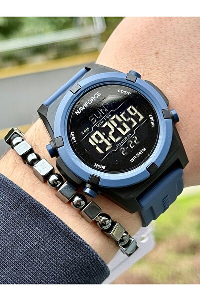 Naviforce Digital Led Luminous Waterproof Men Wrist Watch