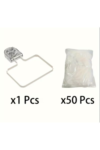 esdekor 1 White Filter + 50 Filter Strips Strong Suction Kitchen Sink Strainer