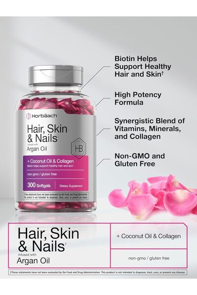 Horbaach Horbäach Hair Skin and Nails Vitamin Biotin and Collagen Infused wit...