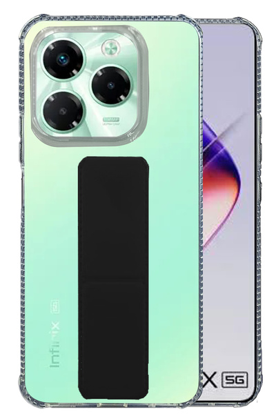 Generic Infinix Note 40x - Shock Proof Silicone Back Cover With Hand Grip Hol...