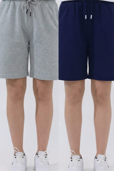 Veleno Women's 2-Pack Oversize Relaxed Bermuda Shorts Comfortable Fit