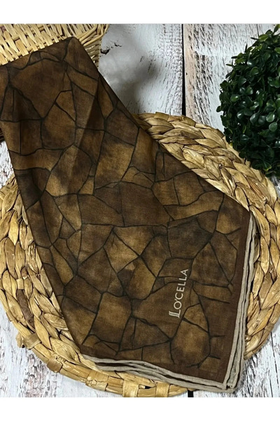 locella Cotton Soft Scarf Hand Sewed Marble Pattern