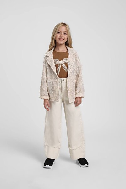 Hırka, Tişört ve Pantolon 3’lü Takım – Kız Çocuk Günlük Kombin