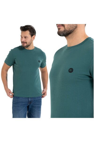 MORAJ MEN'S CLASSIC T-SHIRT WITH PATCH COMFORTABLE COTTON BLOUSE