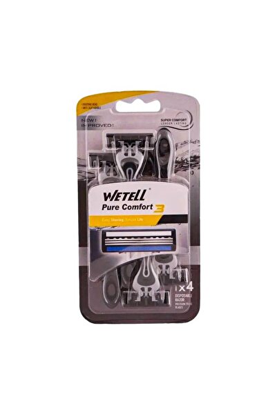 Generic Weitel 4-Piece Men's Disposable Razor Set with 3 Blades Super Comfort