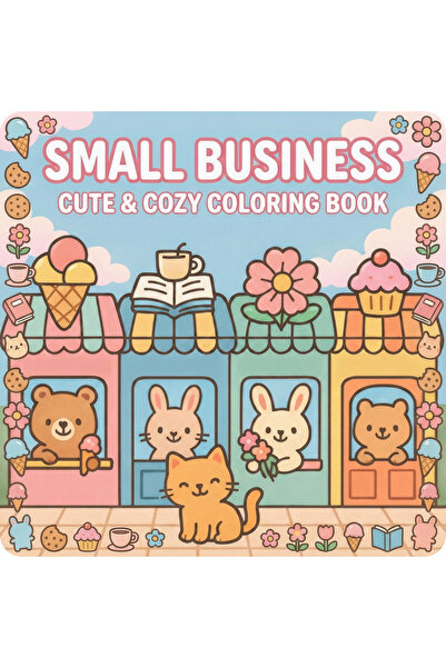 M&H Coloring Small Business - 21x21 cm Boyama Kitabı, Çocuk ve Yetişkinler için