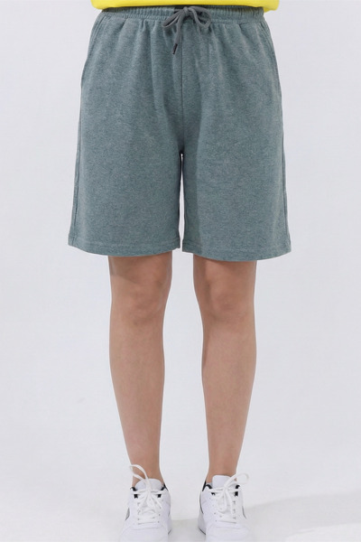 Veleno Women's Smoked Oversize Relaxed Bermuda Shorts Comfortable Fit