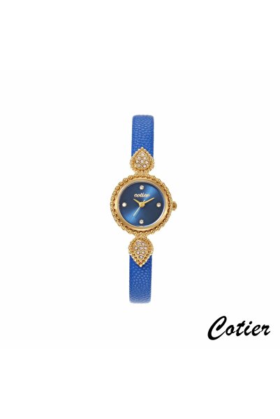 Cotier Couture women's watch, blue Leather