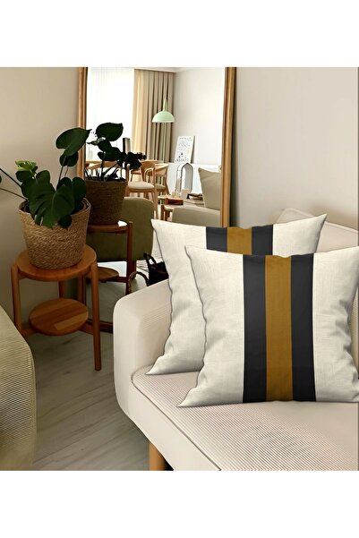 Ardizayn Rubio (Coffee - Beige) - Velvet Fabric 2-Piece Cushion Cover 43X43Cm...