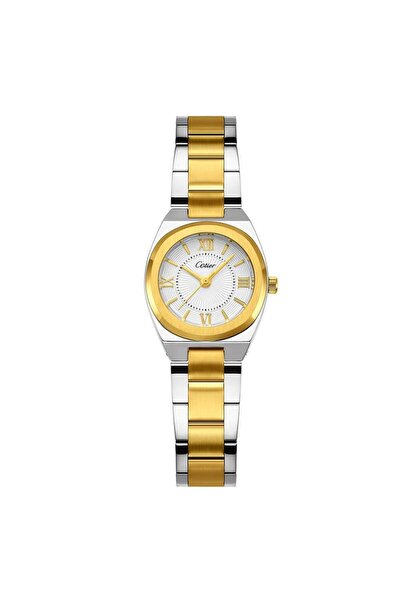 Cotier Women's silver and gold steel watch