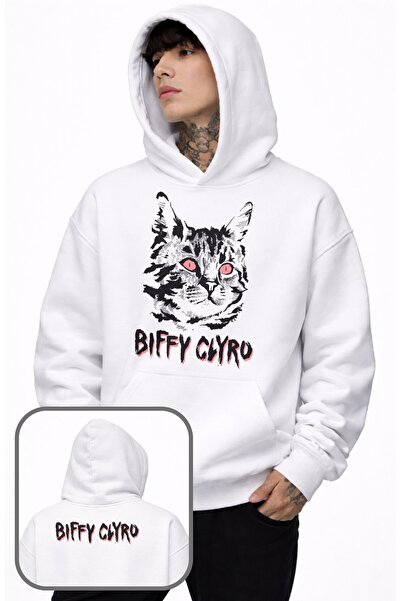 Fuddy Moda Unisex φούτερ με κουκούλα Biffy Clyro με στάμπα στον αυχένα, Overs...