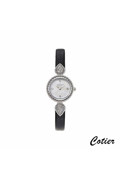 Cotier ساعة نسائية كوتير جلد اسود