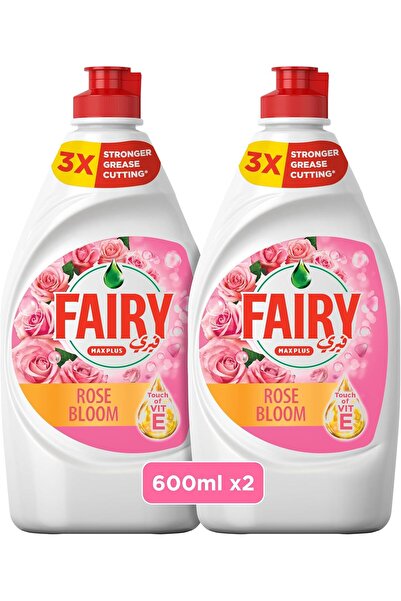 Fairy سائل غسيل الأطباق، برائحة زهر الورد، 2 × 600 مل