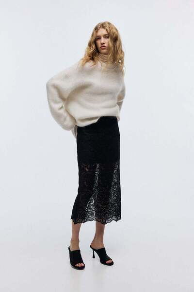 H&M Lace pencil skirt