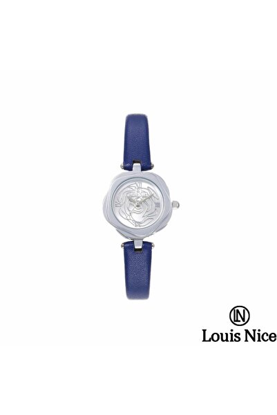 Louis Nice Louis Vuitton women's watch, blue Leather