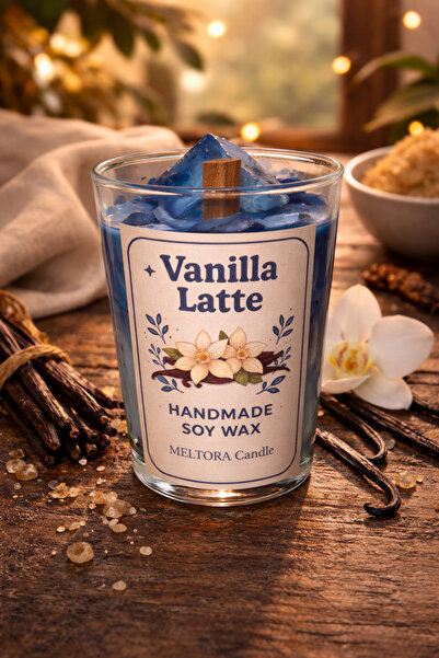 MELTORA Vanilya Kokulu Mum Bardak Latte