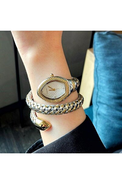 Cotier Women's casual watch in silver and gold