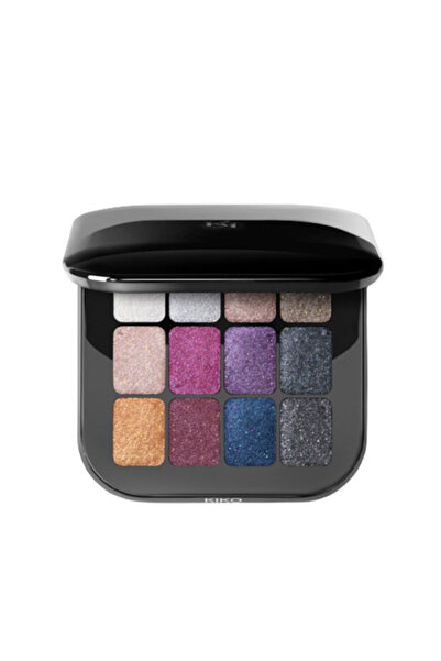 Kiko New Cult Colours Eyeshadow Palette, 02 Shocking Sparkle Shades, 12 colou...