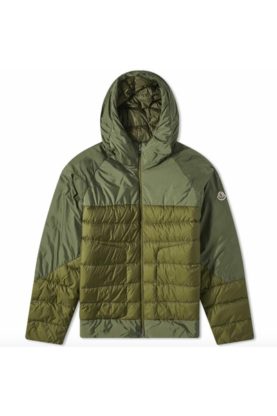 Moncler Logo Yazılı Yeşil Erkek Mont