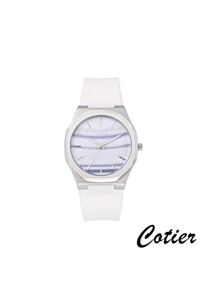 Cotier Couture men's watch, white silicone