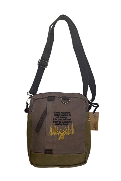 Old Cotton Vintage Small Casual Unisex Daily Crossbody Messenger Bag S Size 2...