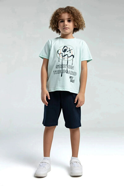 Rolypoly Boy's Green Bermuda Suit