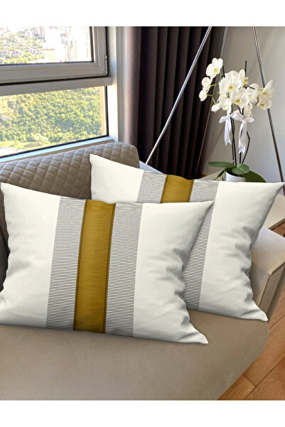 Ardizayn Rosa (Coffee - Beige) - Velvet Fabric 2-Piece Throw Pillow Cover 35X...