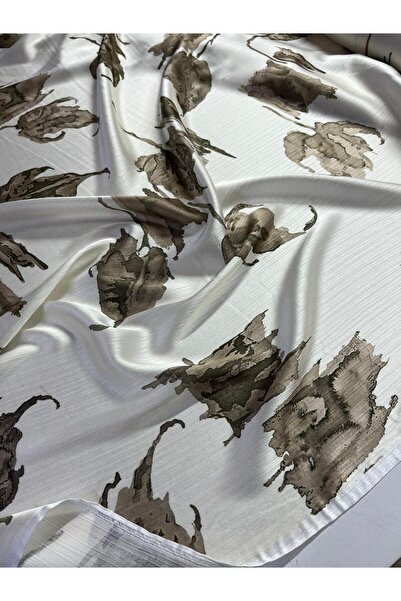 Kumaş sever Exclusive 3-Color Watercolor Leaf Patterned Yoryo Satin Fabric – ...