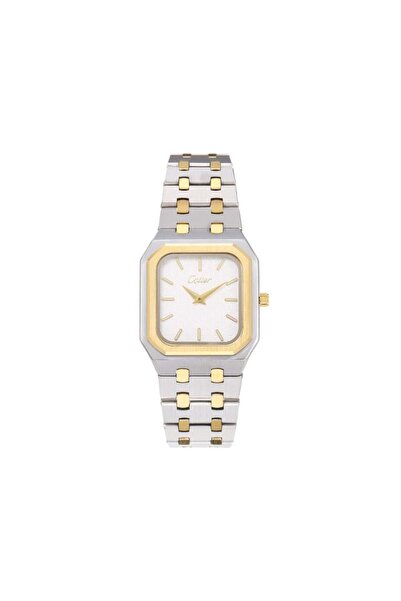 Cotier Small men's watch in silver and gold