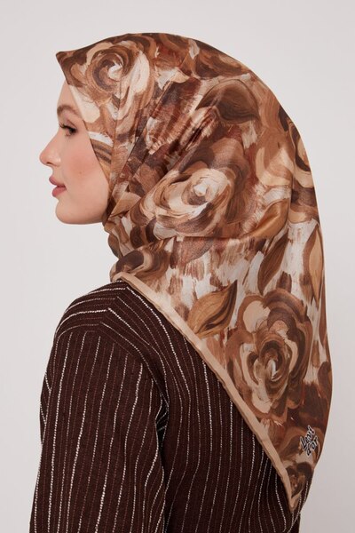 Levidor Floral Pastel Pattern Sparkling Crystal Scarf