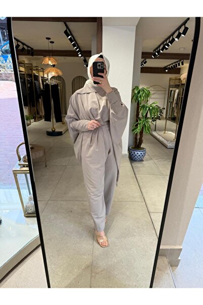 HİLAL OĞUZKAN Hilal Oğuzkan- Yarasa Kol Önü Pileli Tulum