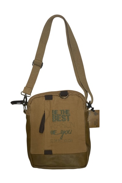 Old Cotton Vintage Small Casual Unisex Daily Crossbody Messenger Bag S Size 2...