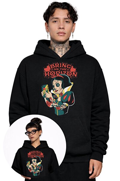 Fuddy Moda Hanorac unisex cu glugă cu imprimeu Bring Me The Horizon, hanorac ...