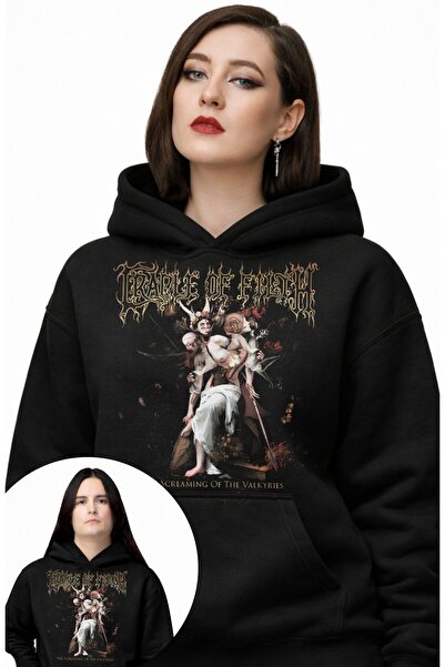 Fuddy Moda Unisex majica Cradle Of Filth Štampano Sa kapuljačom, Oversize kro...