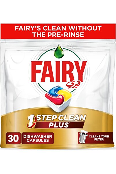 Fairy أقراص 1 ستيب كلين بلس لغسالة الأطباق الأوتوماتيكية، برائحة الليمون، 30 ...