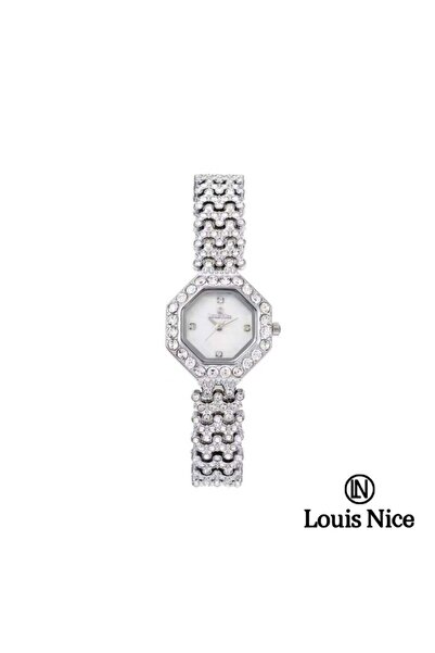 Louis Nice Louis Nice women's watch, crystal steel, silver