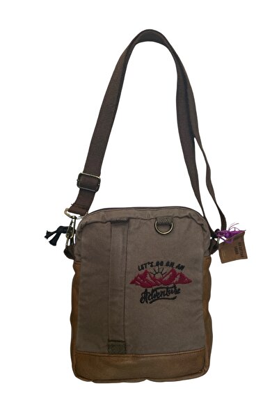 Old Cotton Vintage Small Casual Unisex Daily Crossbody Messenger Bag S Size 2...