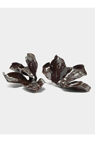 PARFOIS Kabartmalı Yarım Çiçek Küpe